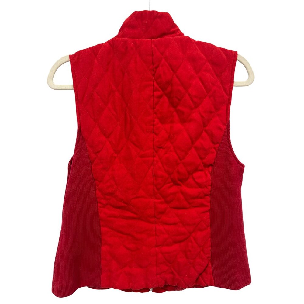 Relativity Full Zip Quilted Vest Size Large Ribbed Panel Sleeveless Outdoor Warm - Picture 2 of 6